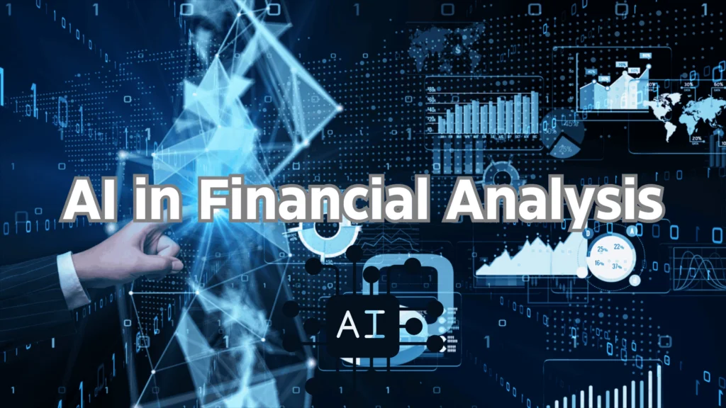 An illustration depicting artificial intelligence tools analyzing financial data and trends for informed decision-making.