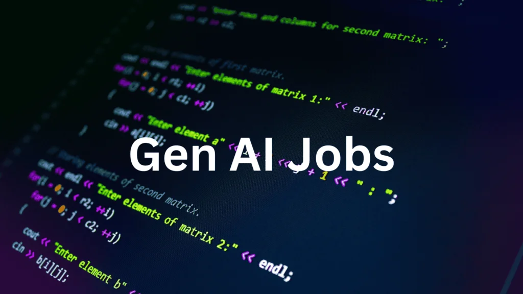 A visual of an AI programmed interface for Generative AI jobs.