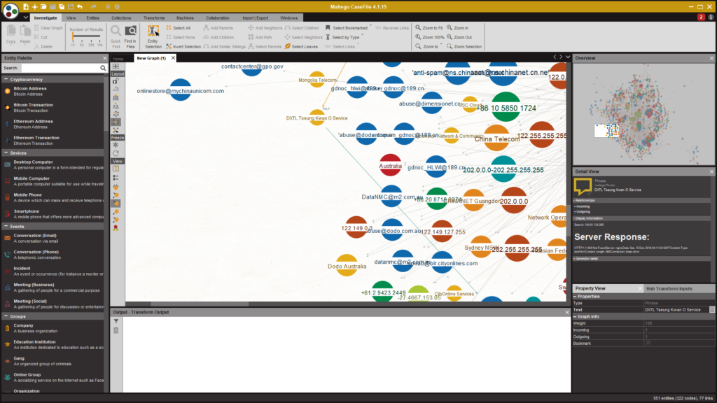 The image shows a computer screen with a map that includes multiple colored circles representing distinct areas or information.
